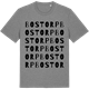 Mid Heather Gray t-shirt med Bostorp ordlek t-shirt