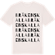 Vintage White t-shirt med Bräkenskalla ordlek t-shirt