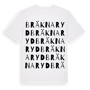 Bräknaryd ordlek t-shirt – ekologisk bomull t-shirt från Pinshirt