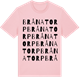 Pink Cotton t-shirt med Brånatorp ordlek t-shirt