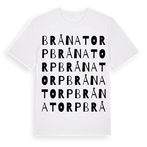 Brånatorp ordlek t-shirt – ekologisk bomull t-shirt från Pinshirt