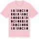 Pink Cotton t-shirt med Brändeborg ordlek t-shirt