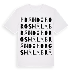 Brändeborgsmåla ordlek t-shirt – ekologisk bomull t-shirt från Pinshirt