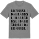 Mid Heather Gray t-shirt med Brännslida ordlek t-shirt