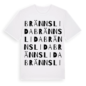 Brännslida ordlek t-shirt – ekologisk bomull t-shirt från Pinshirt