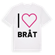 White t-shirt med Jag älskar Bråt t-shirt stort tryck