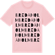 Pink Cotton t-shirt med Bredaholm ordlek t-shirt