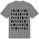 Mid Heather Gray t-shirt med Bredaholm ordlek t-shirt