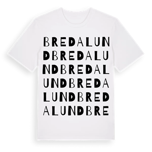Bredalund ordlek t-shirt – ekologisk bomull t-shirt från Pinshirt
