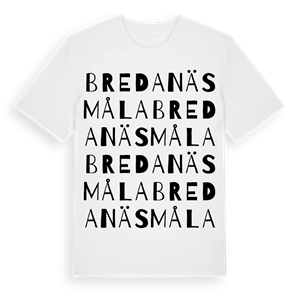 Bredanäsmåla ordlek t-shirt – ekologisk bomull t-shirt från Pinshirt