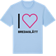 Blue Soul t-shirt med Jag älskar Bredaslätt t-shirt stort tryck