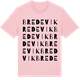 Pink Cotton t-shirt med Bredevik ordlek t-shirt