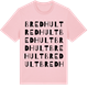 Pink Cotton t-shirt med Bredhult ordlek t-shirt