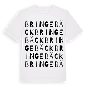 Bringebäck ordlek t-shirt – ekologisk bomull t-shirt från Pinshirt