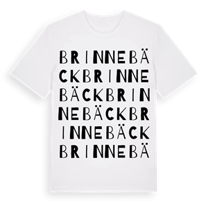 Brinnebäck ordlek t-shirt – ekologisk bomull t-shirt från Pinshirt