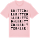 Pink Cotton t-shirt med Brittedal ordlek t-shirt
