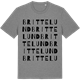 Mid Heather Gray t-shirt med Brittelund ordlek t-shirt