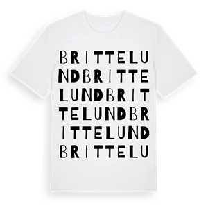 Brittelund ordlek t-shirt – ekologisk bomull t-shirt från Pinshirt
