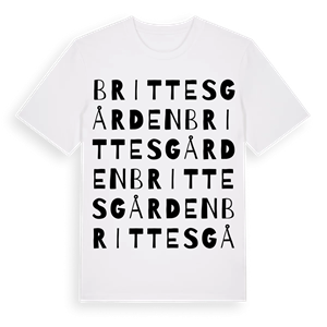 Brittesgården ordlek t-shirt – ekologisk bomull t-shirt från Pinshirt