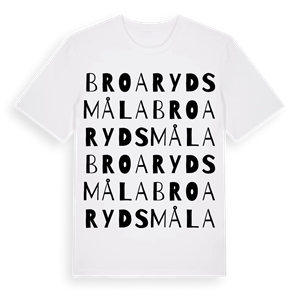 Broarydsmåla ordlek t-shirt – ekologisk bomull t-shirt från Pinshirt