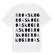 White t-shirt med Broaskog ordlek t-shirt