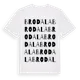 White t-shirt med Brodala ordlek t-shirt