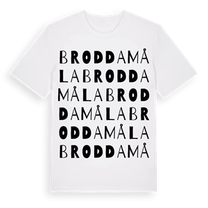 Broddamåla ordlek t-shirt – ekologisk bomull t-shirt från Pinshirt