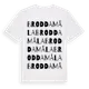 White t-shirt med Broddamåla ordlek t-shirt