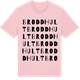 Pink Cotton t-shirt med Broddhult ordlek t-shirt