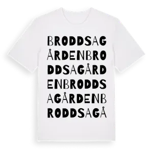 Broddsagården ordlek t-shirt – ekologisk bomull t-shirt från Pinshirt