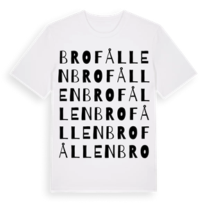 Brofållen ordlek t-shirt – ekologisk bomull t-shirt från Pinshirt