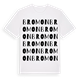 White t-shirt med Bromon ordlek t-shirt