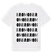 White t-shirt med Bromon ordlek t-shirt