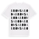 White t-shirt med Bromsaboda ordlek t-shirt