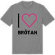 Mid Heather Gray t-shirt med Jag älskar Brötan t-shirt stort tryck