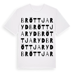 Bröttjaryd ordlek t-shirt – ekologisk bomull t-shirt från Pinshirt