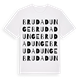 White t-shirt med Brudadunge ordlek t-shirt