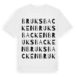 Bruksbacken ordlek t-shirt – ekologisk bomull t-shirt från Pinshirt