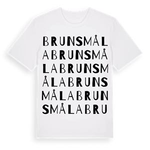 Brunsmåla ordlek t-shirt – ekologisk bomull t-shirt från Pinshirt