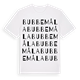 White t-shirt med Bubbemåla ordlek t-shirt