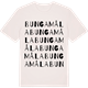 Vintage White t-shirt med Bungamåla ordlek t-shirt