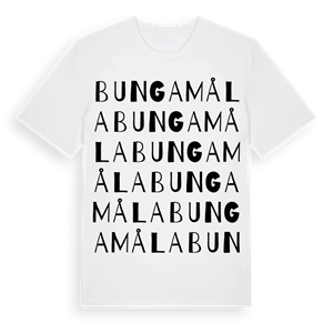 Bungamåla ordlek t-shirt – ekologisk bomull t-shirt från Pinshirt