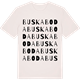 Vintage White t-shirt med Buskaboda ordlek t-shirt