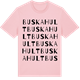 Pink Cotton t-shirt med Buskahult ordlek t-shirt