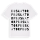 White t-shirt med Buskatorp ordlek t-shirt