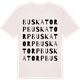 Vintage White t-shirt med Buskatorp ordlek t-shirt