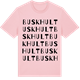 Pink Cotton t-shirt med Buskhult ordlek t-shirt
