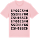 Pink Cotton t-shirt med Byggesmossen ordlek t-shirt