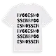 White t-shirt med Byggesmossen ordlek t-shirt