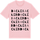 Pink Cotton t-shirt med Dackebacken ordlek t-shirt